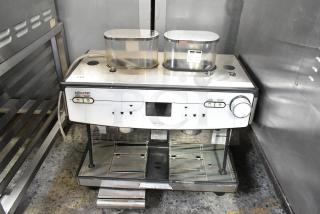 2018 Schaerer Barista stainless steel 2-group espresso machine, commercial countertop model, 208/240V, used condition.