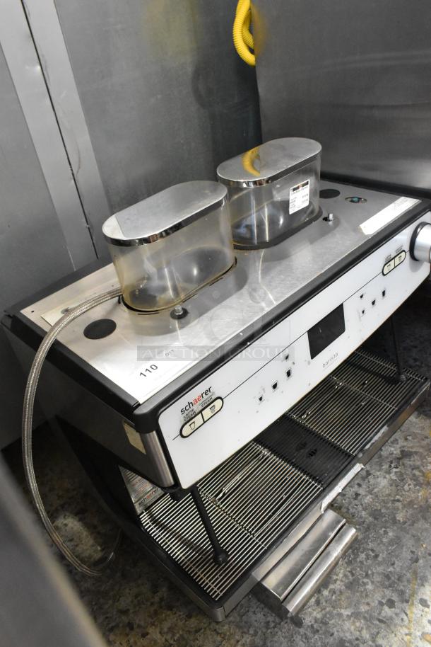 2018 Schaerer Barista 2 Group Espresso Machine, stainless steel, commercial countertop, 208/240V, 1 phase, good condition.