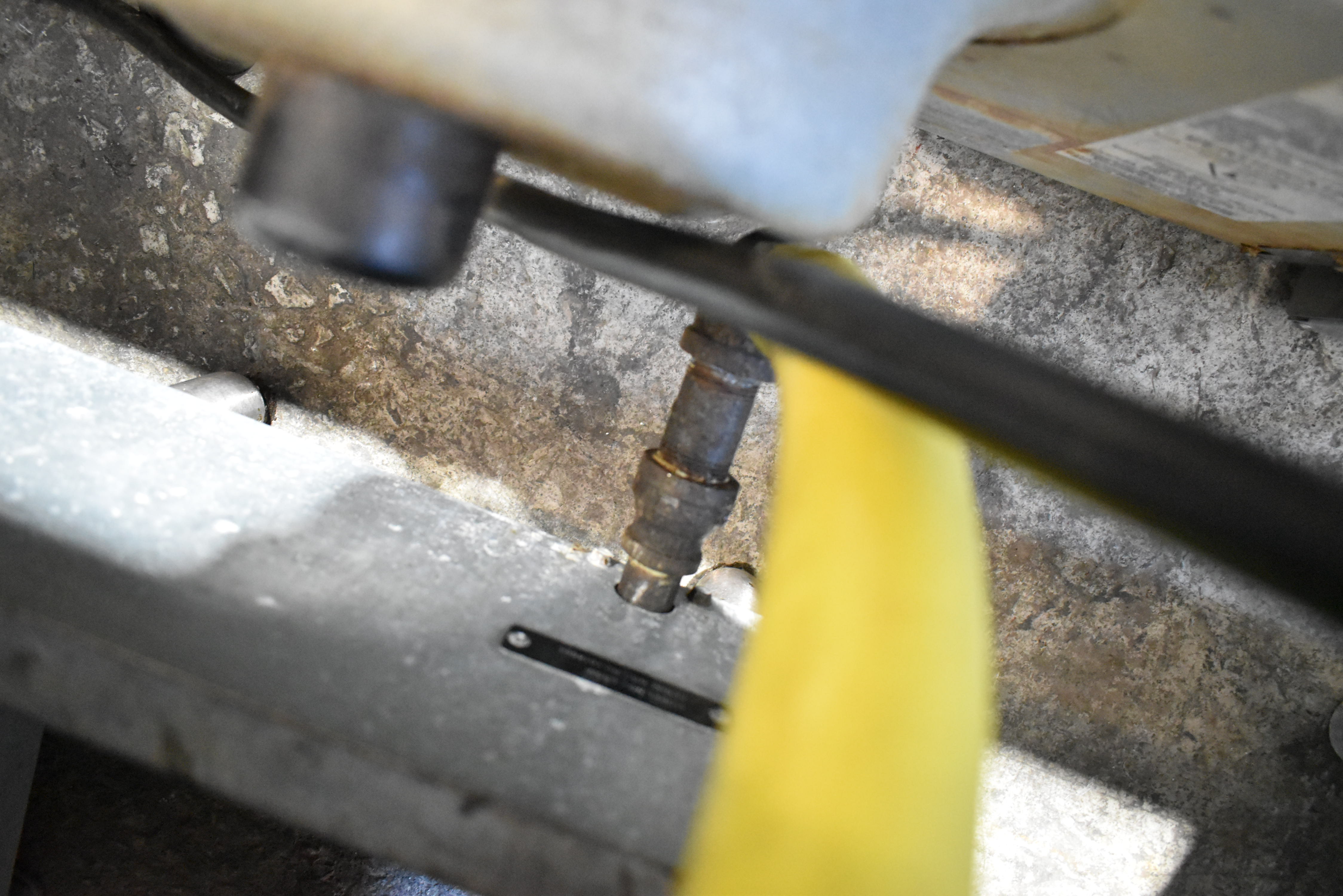 Gas line connection detail