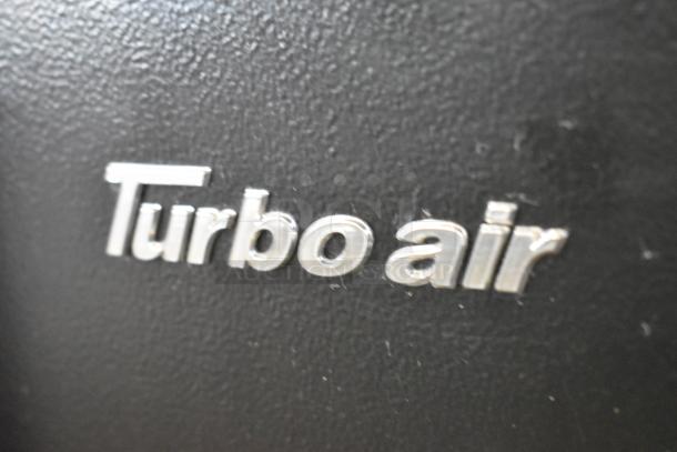 Turbo Air TBB-24-60SG-N logo on commercial cooler. Metal finish, undercounter design, 2 doors, 115V, 1 Phase.