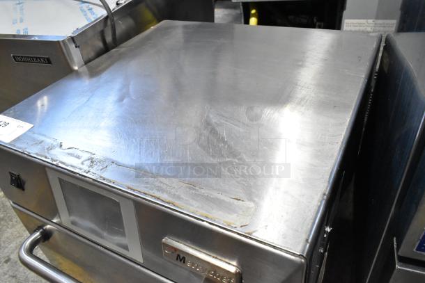 Merrychef eikon e4 stainless steel countertop electric rapid cook oven, 208/240V, 1 phase. Moderate wear visible.