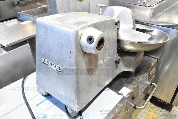 Hobart 84186 metal commercial countertop buffalo chopper with S blade, 115V, 1 phase, visible "Hobart" label, used condition.