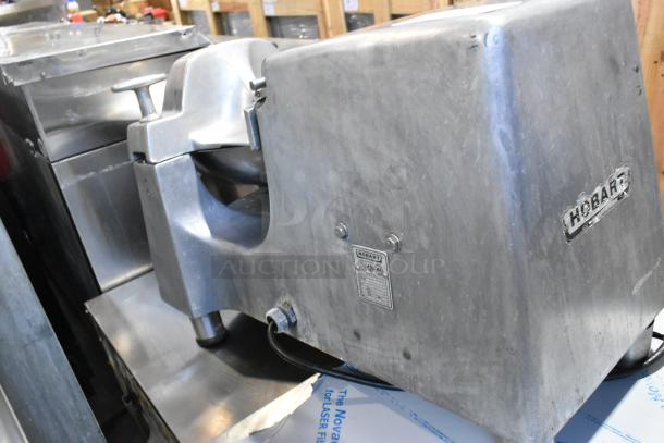 Hobart 84186 metal buffalo chopper with S blade, 115 volts, 1 phase. Features manufacturer label, used condition.