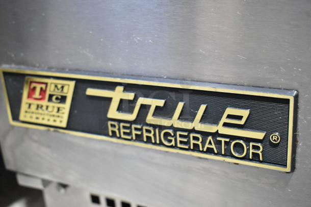 True TUC-24 stainless steel cooler label, showing brand and model, ideal for commercial undercounter refrigeration.