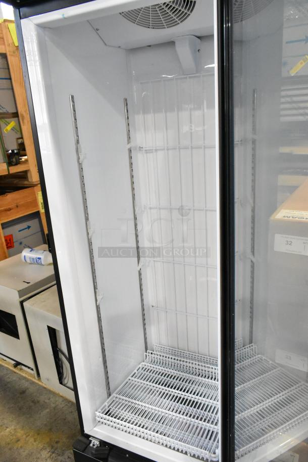 Brand new KoolMore KM-MDF-1GD-12C single-door freezer; scratch and dent; metal construction; 115V, 1 Phase; commercial use.