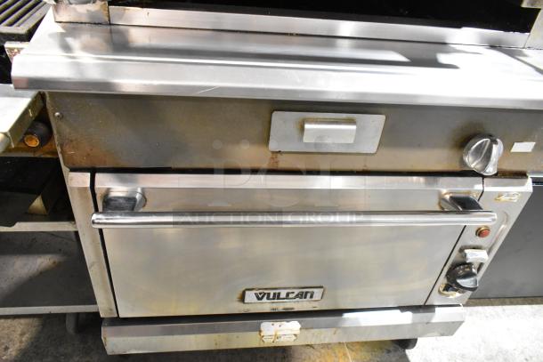 Vulcan VIR1CF stainless steel commercial gas broiler with convection oven, visible controls, sturdy handle, on casters.
