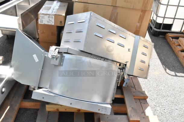 2021 CaptiveAire CASRE13BD metal commercial power ventilator, good condition, visible badges, on pallet.