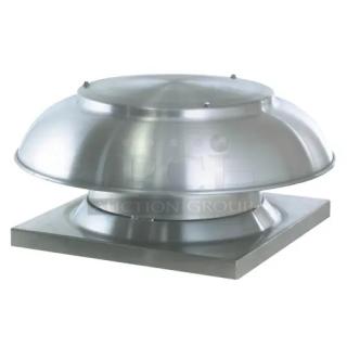 Brand new CaptiveAire DMUA18FA metal rooftop exhaust mushroom fans, in box. Two units included. Durable, high-performance design.