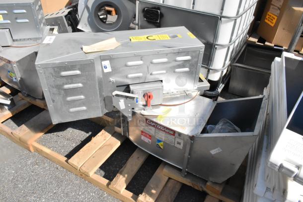 2021 CaptiveAire CASRE13BD commercial power ventilator, metal construction, visible labels and controls, excellent condition.