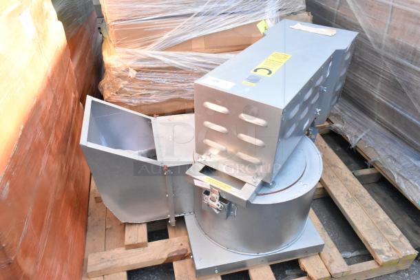 2021 CaptiveAire CASRE13BD metal commercial power ventilator/exhaust air fan on pallet, excellent condition.