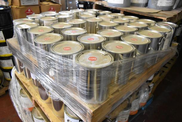 35 cans of Pro Guard chemicals, including EPDM 9908 Super Pipe Seal Part A, on pallets, wrapped in plastic.
