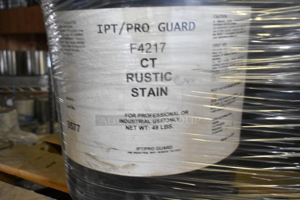 Pro Guard F4217 CT Rustic Stain, 49 lbs, for professional use. Included in a lot of 10 various Pro Guard chemicals.