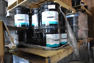 13 Pro Guard 9118 Gray Moisture Cure Liquid Rubber, 4-gallon pails. Includes original labels, stored on pallet.