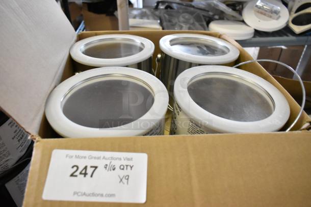 Box with 9 cans of Pro Guard Chemicals, including 2407 Part A Epoxy. Auction lot labeled 247, QTY 9, visible in packaging.