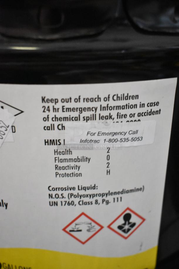 10 Pro Guard chemicals, includes 2-gallon Clear Blue Proflex Primer Part B. Safety labels detail HMIS ratings and emergency contact.