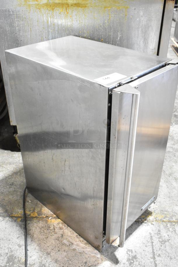 2019 Hoshizaki HR15A stainless steel ice machine, commercial grade, self-contained, 115V, 1 phase, good condition.