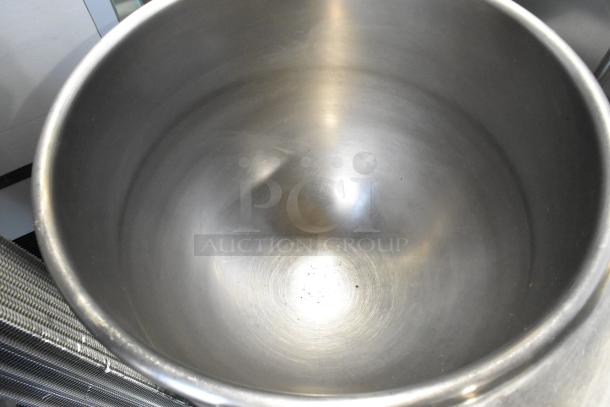Cleveland KET 20T stainless steel 20-gallon steam kettle, commercial countertop model, shows clean interior.