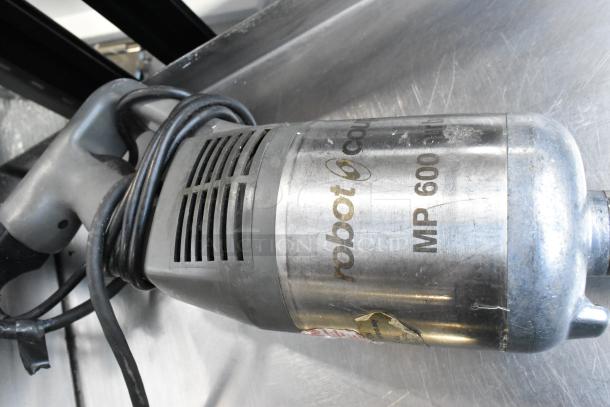 Robot Coupe MP 600 Turbo Immersion Blender, 120 volts, used condition with visible wear, model markings apparent.