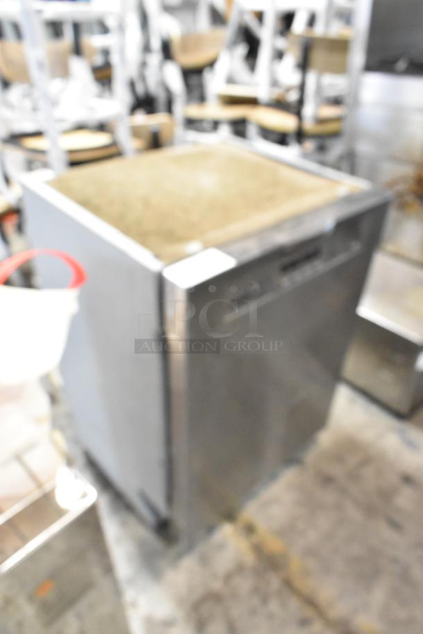 Miele G2432SCU Stainless Steel Undercounter Dishwasher, 115V, used, with visible control panel and sturdy build.