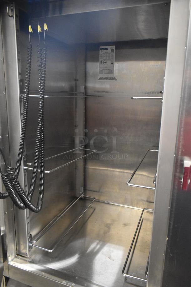 2018 Traulsen TBC13 stainless steel blast chiller, single door, with 3 probes, on casters. 115/208-230 volts. Labels inside.
