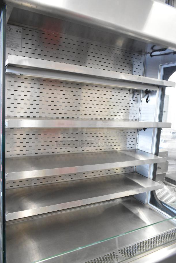 Millrock WC 4881 metal commercial merchandiser, open grab-n-go design, metal shelves, 208-230V, 1 phase, excellent condition.