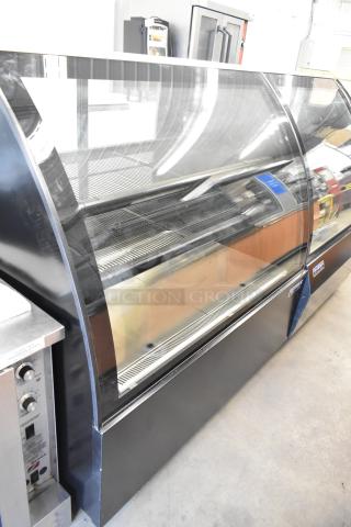Ojeda RDCH-4 commercial deli display case, metal, floor style, 120V, 1 phase, excellent condition, clear glass front.
