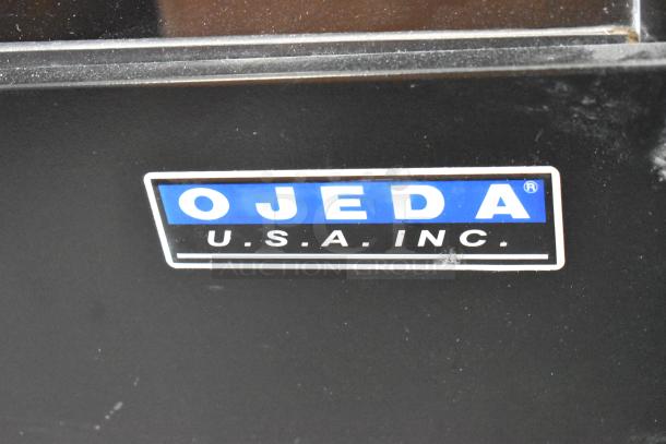 Ojeda RDCH-4 metal deli display case label, 120V, 1 phase, U.S.A. Inc. branding.