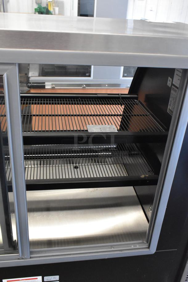 Ojeda RDCH-4 deli display case, metal, commercial floor style, shelves visible, 120V, 1 Phase.