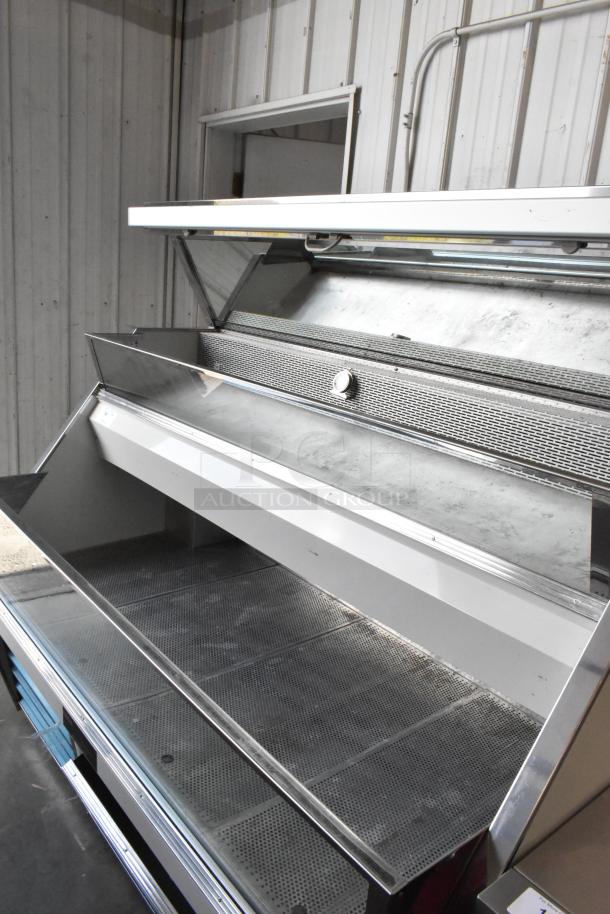Knox Metal Commercial Floor Style Open Grab N Go Horizontal Merchandiser, 115V, 1 Phase, stainless steel, excellent condition.