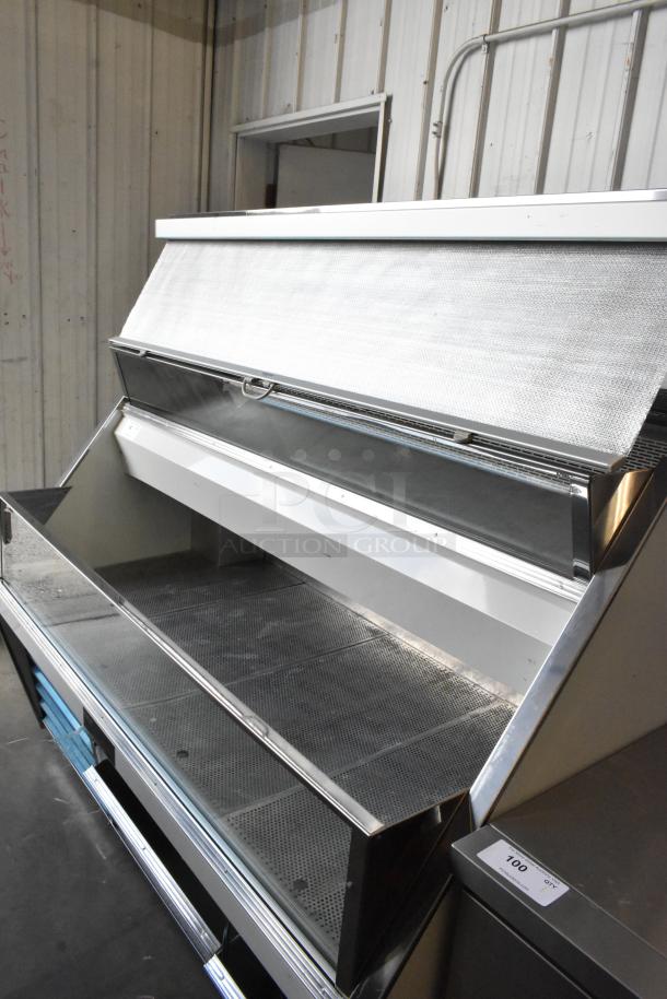 Knox Metal Commercial Grab N Go Horizontal Merchandiser, 115V, 1 Phase, open floor style, clean, ready for use.