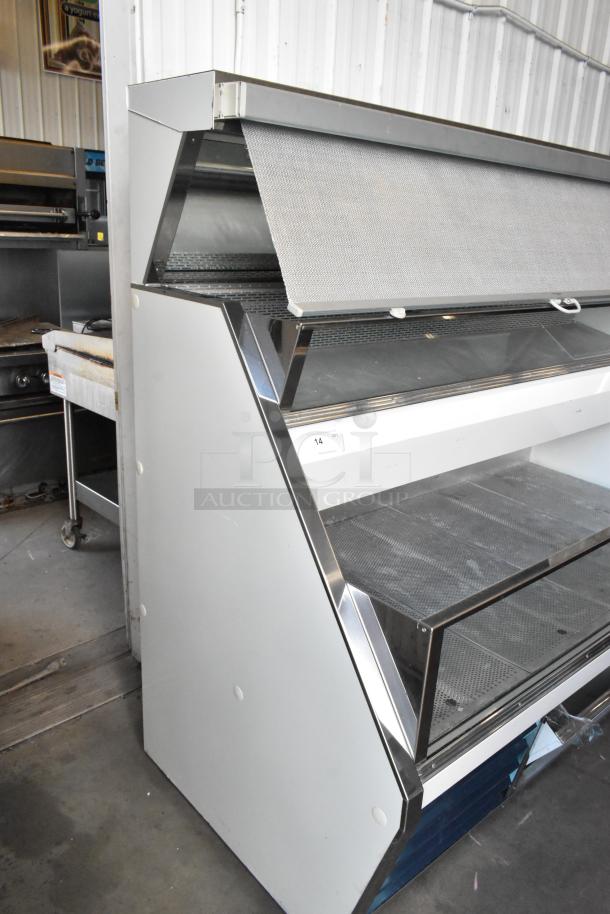 Knox Metal Commercial Floor Grab N Go Merchandiser, open shelves, stainless steel, 115V, 1 Phase, excellent condition.