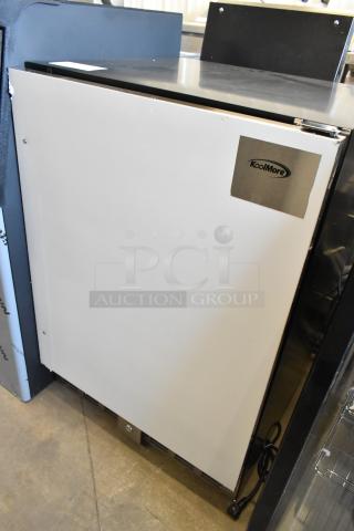 BRAND NEW 2025 KoolMore KM-BIR5C-SS Undercounter Cooler, stainless steel, single door, 115V, minor dents visible.