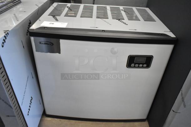 KoolMore CIM-315 stainless steel commercial ice head. New, with minor scratches and dents. 115 volts, one phase.