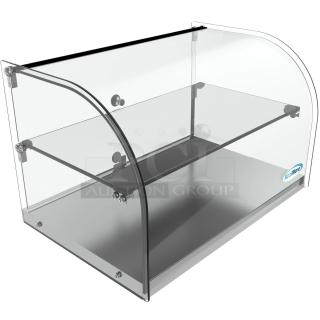 BRAND NEW SCRATCH AND DENT! KoolMore DC-2C Commercial Countertop Bakery Display Case with Front Curved Glass and Rear Door, 1.5 cu. ft. - Item #1209126