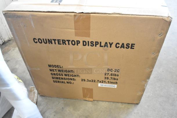 BRAND NEW KoolMore DC-2C bakery display case box, 1.5 cu. ft., dimensions 29.3x22.7x21.1 in., model DC-2C.