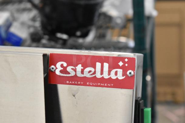 BRAND NEW SCRATCH AND DENT Estella 348EDS18S 18" Stainless Steel Dough Sheeter, 120V, 1 Phase, with visible brand label.