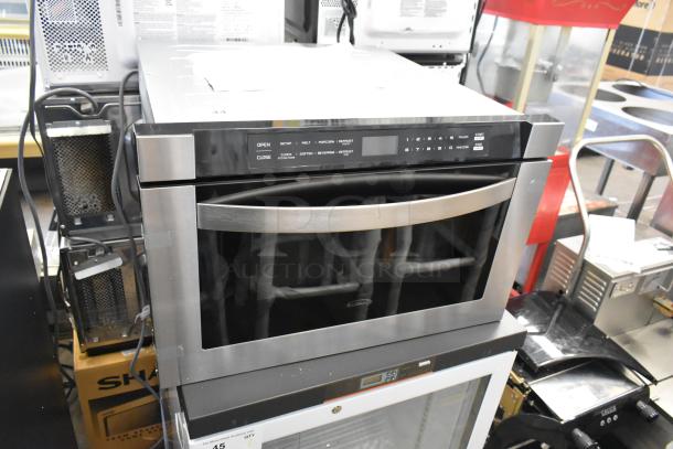 BRAND NEW 2025 KoolMore KM-MD-1SS 24 in. Microwave Drawer, stainless steel, 120V, with minor cosmetic dents.