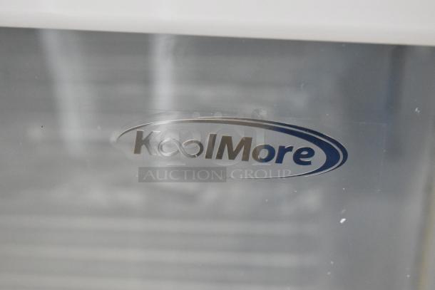 BRAND NEW KoolMore KM-PHR-45C Commercial 4.5 cu. ft. Countertop Medical Refrigerator, Scratch and Dent, with logo visible.