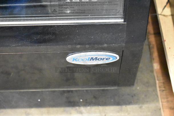 BRAND NEW SCRATCH AND DENT KoolMore CDC-3C-BK 26" Refrigerated Display Case, adjustable shelves, 120V, 1 phase.