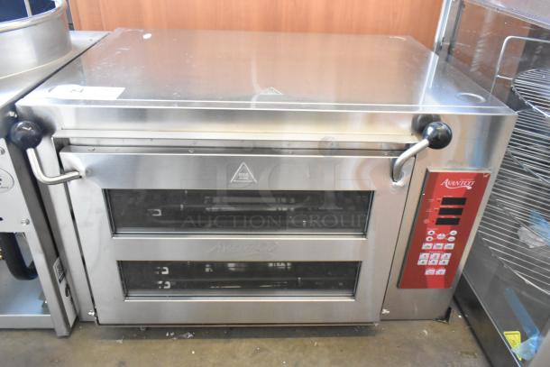 Avantco 177DPO18DSM Stainless Steel Double Deck Pizza/Bakery Oven, new, digital controls, 240V, slight scratches.
