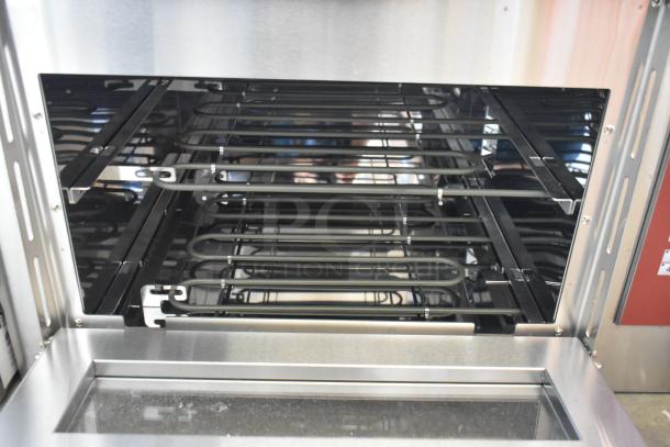 Brand new Avantco 177DPO18DSM stainless steel double deck oven, digital controls, scratch and dent condition, 240V.