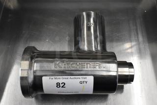 BRAND NEW SCRATCH AND DENT! Kitchener 32 Stainless Steel Meat Grinder Attachment. - Item #1209176