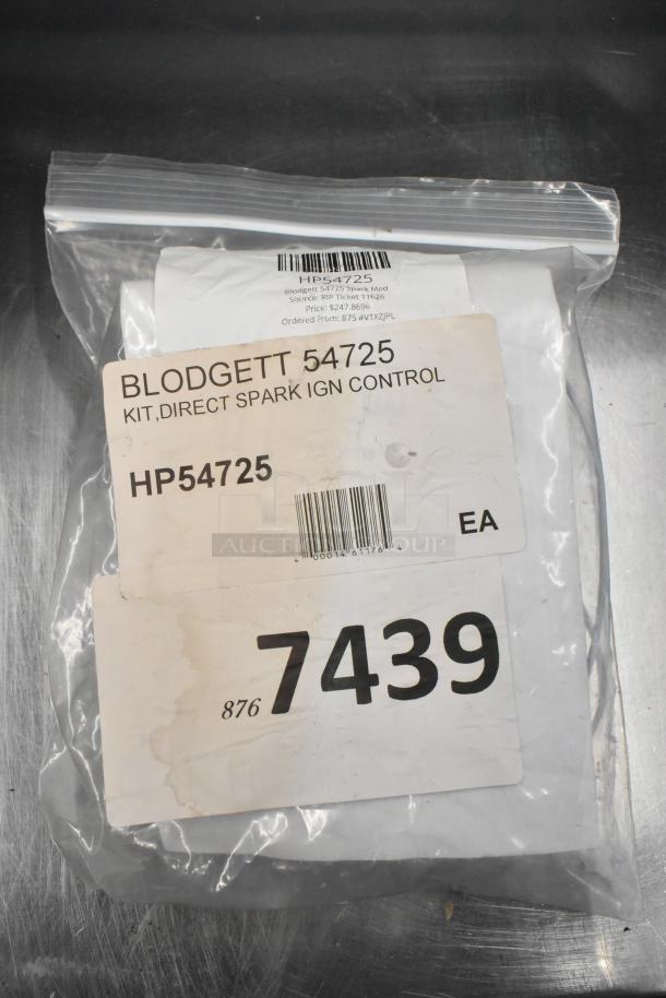 Blodgett 54725 Spark Mod, brand new with packaging. Label reads "Kit, Direct Spark Ign Control" with barcode HP54725.