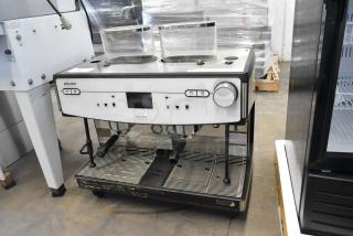 2018 Schaerer Barista stainless steel 2-group espresso machine, includes 2 portafilters, 2 steam wands. 208/240V, 1 Phase.
