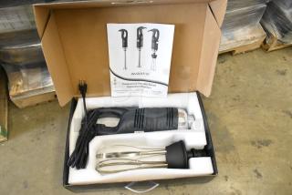AvaMix 928IBHDW10 heavy-duty immersion blender with 10" whisk. Brand new, variable speed, 1 1/4 hp, 120V, in box.
