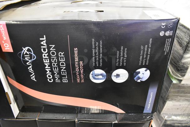 BRAND NEW: AvaMix 928IBHDW10 Immersion Blender with 10" Whisk, heavy-duty 1 1/4 hp motor, variable speed, 120V, 1 Phase.