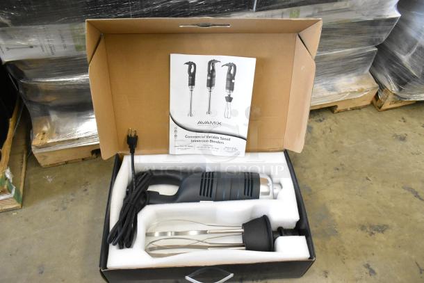 Brand new AvaMix 928IBHDW10 immersion blender in box, includes 10" whisk, 1 1/4 hp motor, 120V.