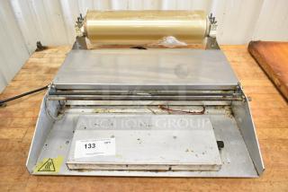 Avantco 177WM18 Metal Commercial Countertop Single Roll Film Wrapping Machine. 120 Volts, 1 Phase. - Item #1209227