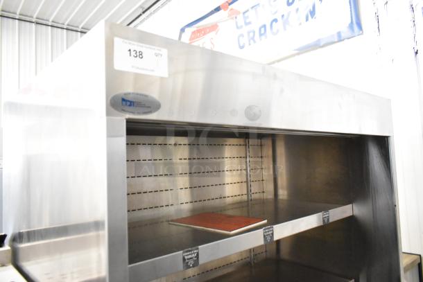 RPI Industries SCAS48R-II stainless steel grab-n-go merchandiser, open front, two shelves, commercial use, 115/208-230V.