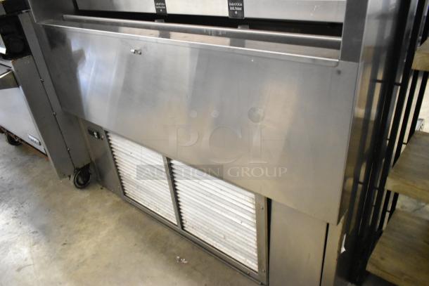 RPI Industries SCAS48R-II stainless steel open grab-and-go merchandiser. Commercial-grade, with visible ventilation panels.